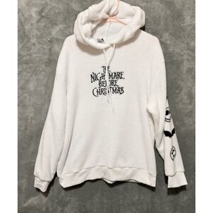 3/$20 Nightmare Before Christmas Juniors Plush‎ Hoodie Fleece Disney Tim Burton